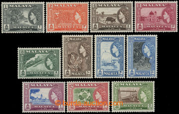 217046 - 1957 SG.39-49, Elizabeth II. - Motives, 1C - $5, complete se