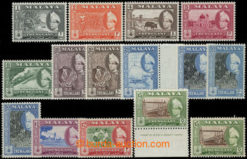 217066 - 1957-1963 SG.89-99, Sultan Ismail - Motives, 1C - $5, comple