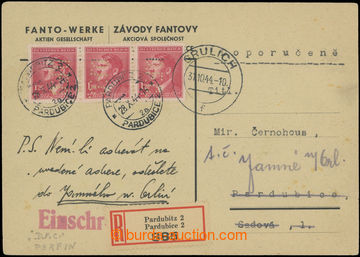 217074 - 1944 Maxa D9, commercial PC sent as Registered, franked with