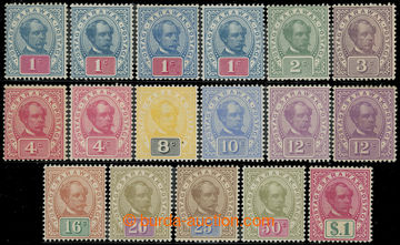 217075 - 1899-1908 SG.36-47, Brooke 1C - $1, complete set of 12 stamp
