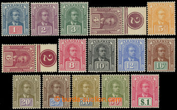 217080 - 1928-1929 SG.63-71, Brooke 1C - $1, complete set of 15 stamp