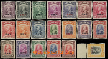 217085 - 1945 SG.126-145, Brooke 1C - $10, complete set of 20 stamps 