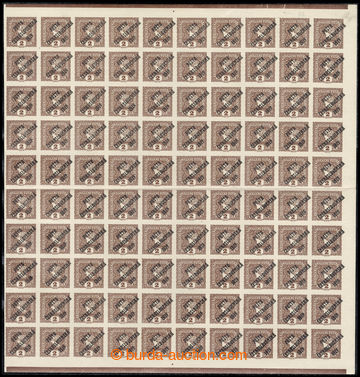 217089 -  COUNTER SHEET / Pof.60, Mercure L 2h brown, complete 100 st