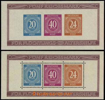 217090 - 1946 ALLIED OCCUPATION / Mi.Bl.12A + Bl.12B, souvenir sheets