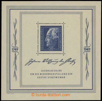 217092 - 1949 SOVIET ZONE / Mi.Bl.6, miniature sheet Goethe, size 105