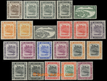 217113 - 1947-1951 SG.79-92, Brunei River a Domorodé chýše, 1C - $