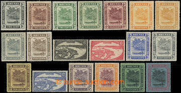 217115 - 1924-1937 SG.60-78, Brunei River 1C - $1, complete set of 19