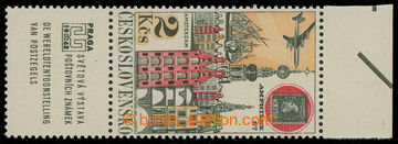 217184 - 1967 Pof.L61xb, Praga 68, 2Kčs, krajový kus s dolním kup�