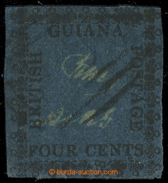 217262 - 1862 SG.124, Royal Gazzete 4C modrá, signatura uprostřed, 