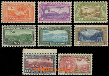 217267 - 1934 Sc.C54-61, Airmail set Pro Universidad 20C-20Ps; rare s