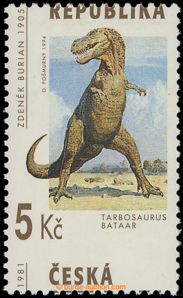 217273 - 1994 Pof.44 production flaw, Dinosaur 5CZK, very significant