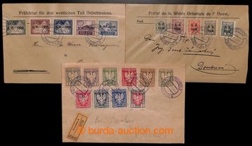 217327 - 1920 POLAND  comp. 3 pcs of letters  with mailing CDS TESCHE
