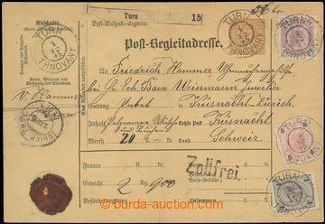 217366 - 1895 whole parcel card with printed revenue 5 Kreuzer and va