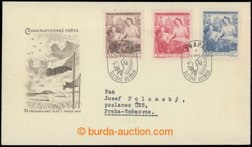 217376 - 1948 ministerial FDC M 1/48, Sokol festival, mounted stamp. 