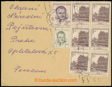 217391 - 1953 NEDĚLE / dopis v místě se smíšenou frankaturou vý