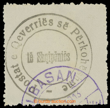 217407 - 1913 Mi.2, TE SHQIPENIES 1Pia black with roulette perf and b