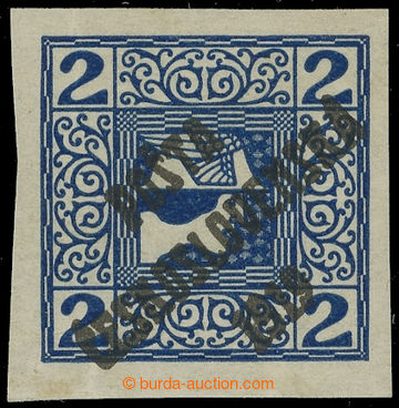 217487 -  UNISSUED / Mercure R 2h blue, overprint type II.; superb mi