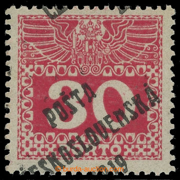 217489 -  Pof.70, Large numerals 30h, very shifted overprint, type II