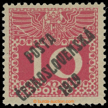217493 -  UNISSUED / Large numerals 10h red, overprint D, type II.; m