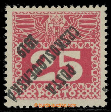 217498 -  Pof.69Pp, Large numerals 25h red, inverted overprint, type 