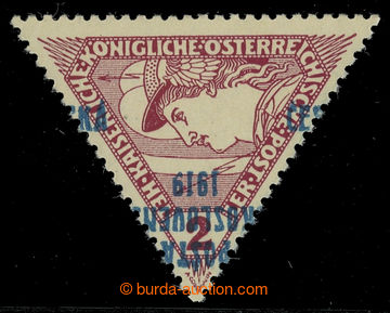 217503 -  Pof.55B, Triangle 2h brown-red with very horiz. shifted ove