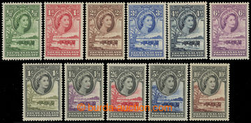 217535 - 1955-1958 SG.143-153, Elizabeth II. - Motives ½P - 10Sh; co
