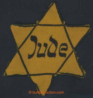 217620 - 1939 ŽIDOVSKÁ HVĚZDA nášivka na oděv ze žlutého text