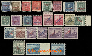 217631 - 1939 Sy.2-22, Overprint issue, complete set, 10CZK marginal 