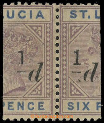 217664 - 1891-1892 SG.54d+e, půlená Viktorie ½P/6P, dvojice půlen