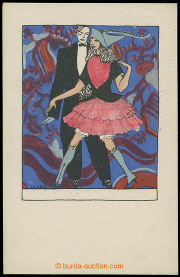 217835 - 1918? Wiener Werkstaette No.710, Taneční pár; na výšku,