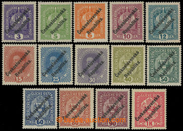 217875 - 1918 Prague overprint III. (Levec), practically complete set