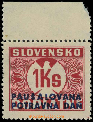 217886 - 1940 Sy.PD1Y, Postage due stmp 1Ks with overprint Paušalova
