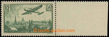 217899 - 1936 Mi.311b, Letadlo nad Paříží 50Fr tmavě zelená, lu