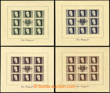 217908 - 1946 Mi.772-775Klb., souvenir sheets Renner 1S+1S - 5S+5S; v