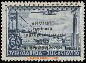 217912 - 1941 OKUPACE SLOVINSKA -  Sass. POSTA AEREA 10c, letecká 50