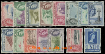 217969 - 1953 SG.148-161a, Elizabeth II. - Motives 1/4P-1£; VF, c.v.