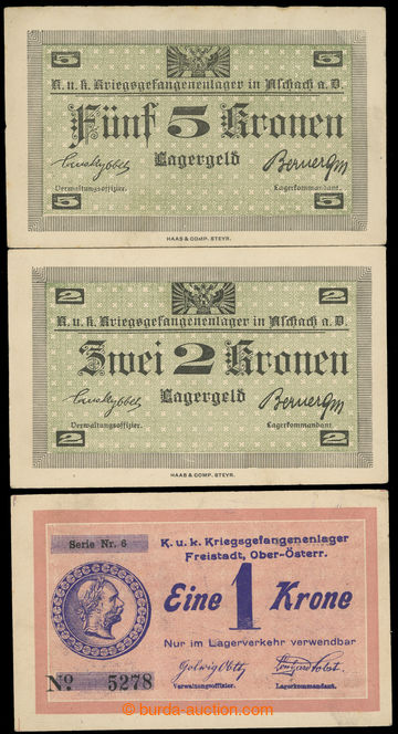218041 - 1917 C.C. MONEY / ASCHACH a.D 2 K and 5 K + Freistadt (Ober-