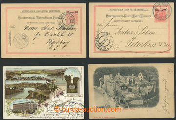 218105 - 1899-1904 LEVANT / set of 4 entires, 2x postcard with Franz 
