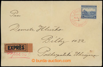 218128 - 1939 KHUST / Express letter sent from Khust to Bílku in Car