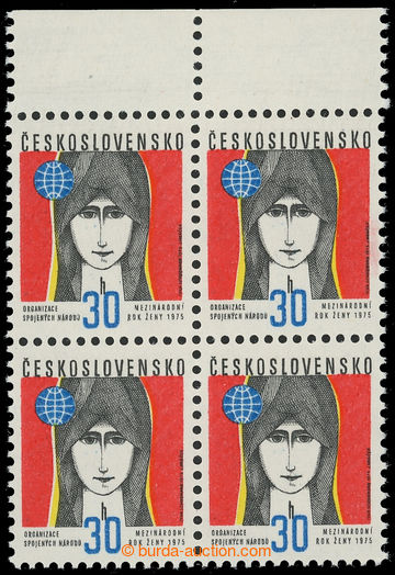 218282 - 1975 Pof.2126xa, Year women 30h, marginal 4 block on paper -