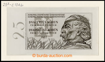 218316 - 1957 MINISTERSKÉ FOTONÁVRHY/  bank note/-s values 25Kčs w