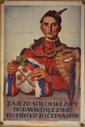 218352 - 1937 ČSR I. / SOKOL  50. let Sokola Místek/ Zájezd Sokols