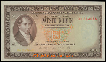 218416 - 1946 Ba.80b, 500Kčs, issue 1946, set Oa
