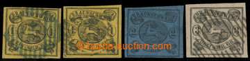218422 - 1853 Mi.6-8, Coat of arms 1Gr - 3Gr, value 1Gr in two shades