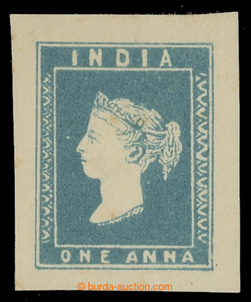 218445 - 1890 THUILLIER ESSAY - 1 Anna modrá, návrh Capt. H. L. Thu
