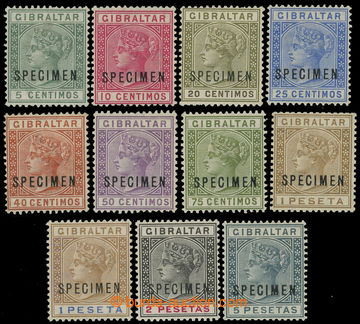 218450 - 1889 SG.22-33, Victoria 5C-5Pt;, complete set SPECIMEN; very