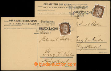 218502 - 1943 GHETTO LITZMANNSTADT / 2 pre-printed cards with pre-pri