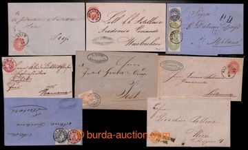 218509 - 1863-1864 8 letters, i.a. 3+3+10Kr ROVEREDO, 15 Kreuzer 1863
