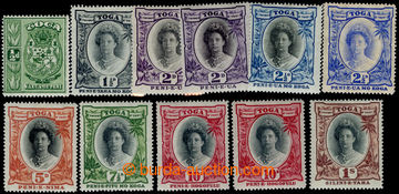 218606 - 1920-1935 SG.55-63, Queen Salote ½P - 1Sh, complete setof  