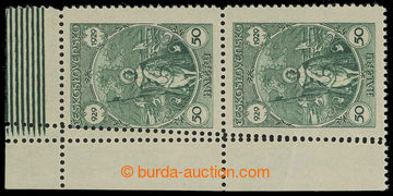 218617 - 1929 Pof.243VV, Sv. Václava, hodnota 50h zelená, levá hor